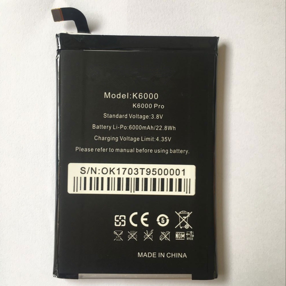 K6000 6000mAh/22.8WH 3.8V/4.35V batterie