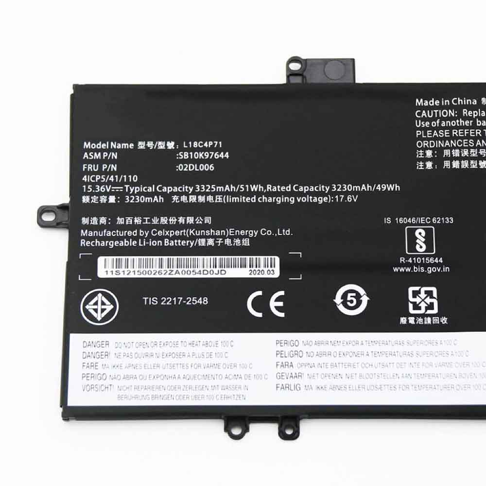 Lenovo 3325mAh 15.36V batterie