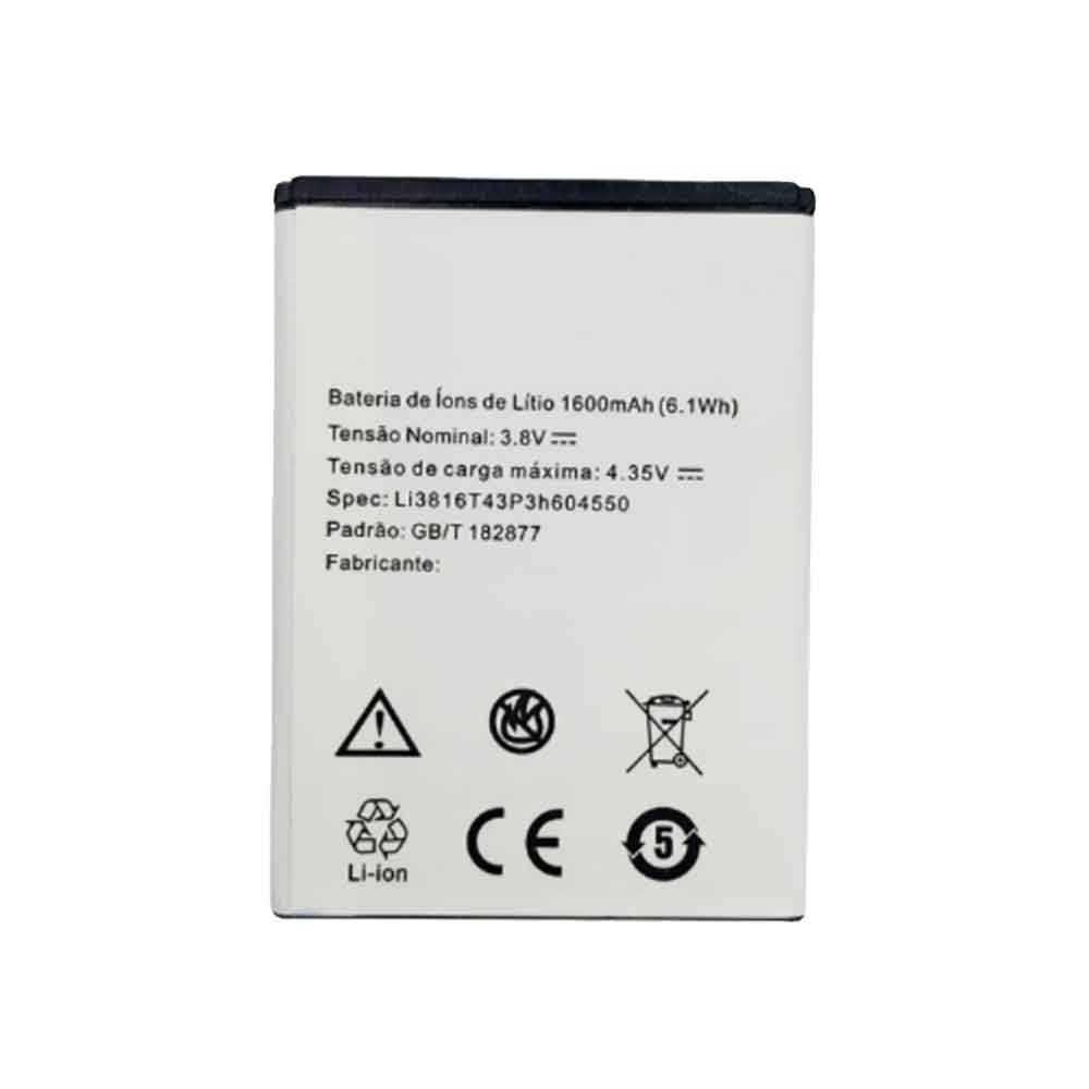 D 1600mAh 3.8V batterie