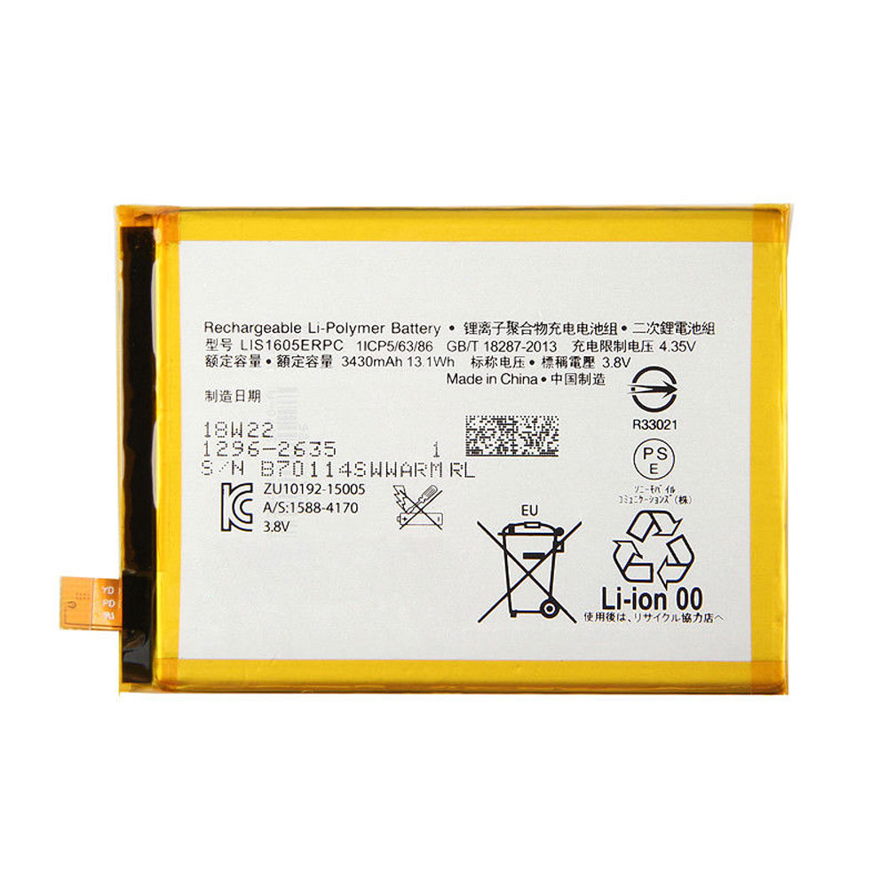 on 3430mAh/13.1WH 3.8V/4.35V batterie