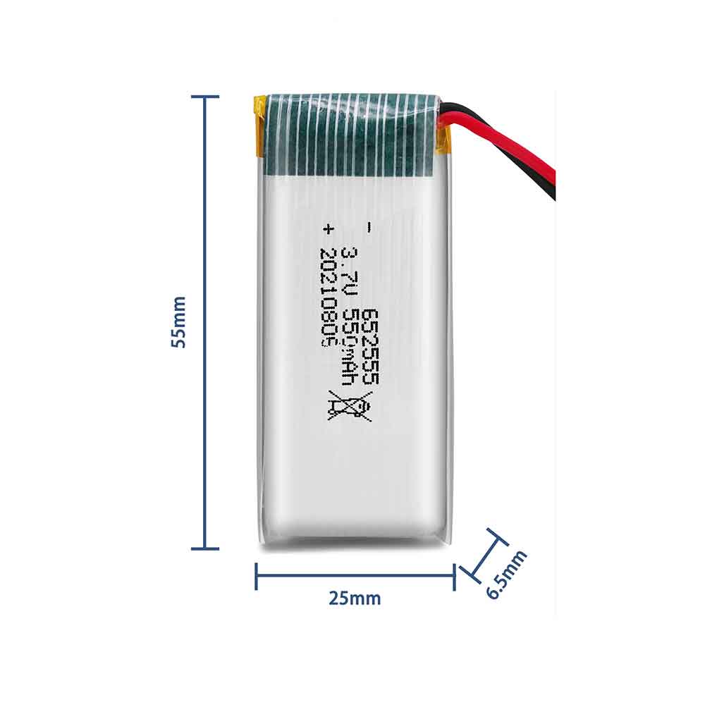 on 550mAh 3.7V batterie