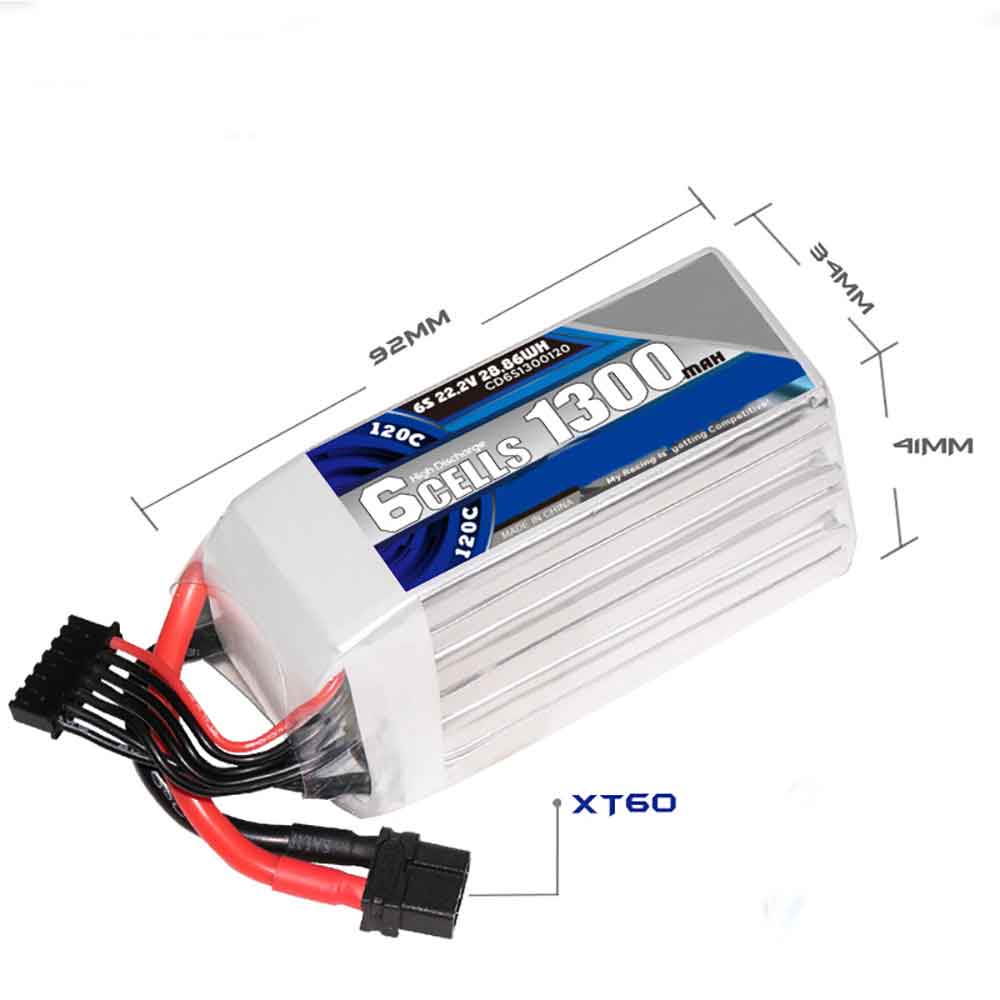 1 1300mAh 22.2V batterie