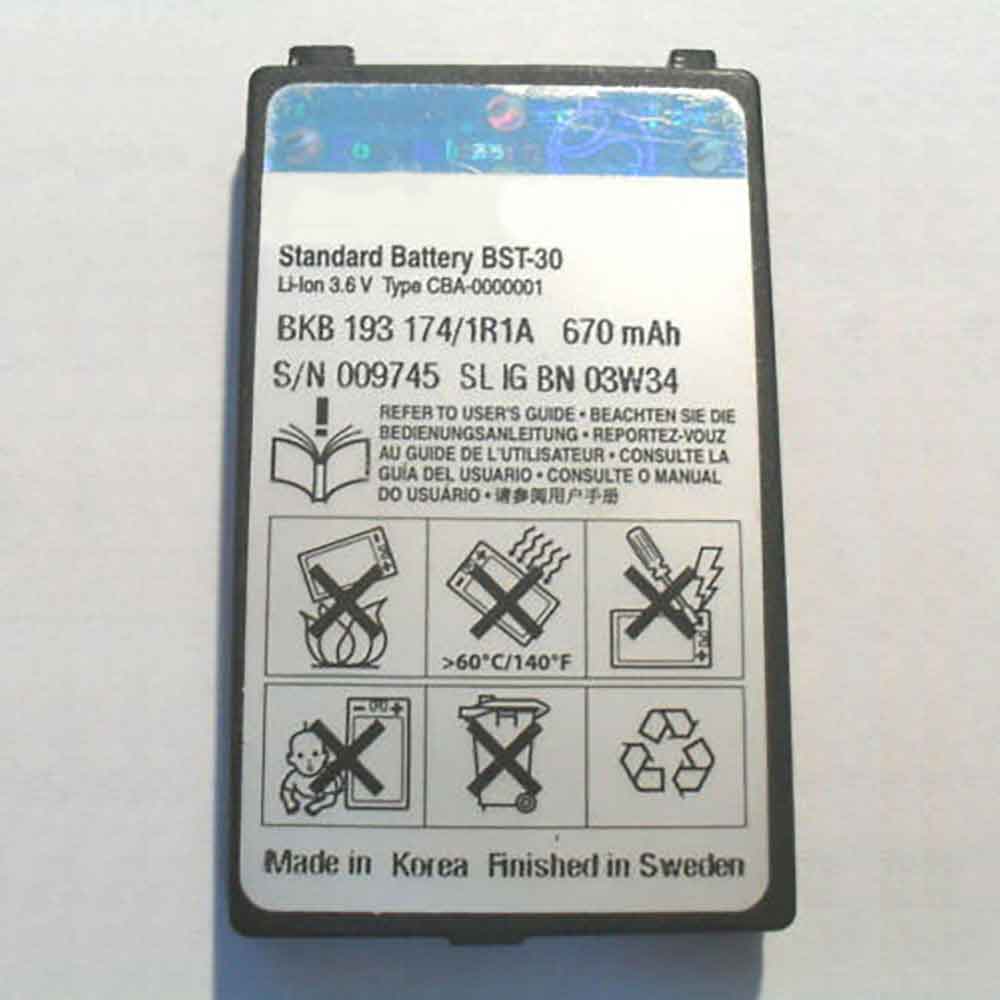 B 670mAh 3.6V batterie