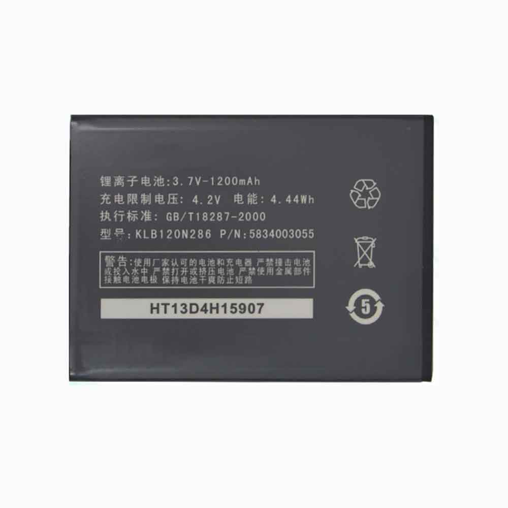 K 1200mAh 3.7V batterie