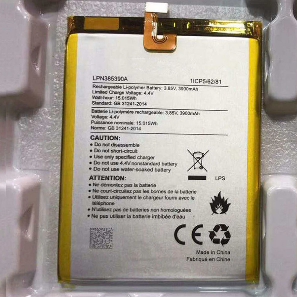 the 3900mAh 3.85V/4.4V batterie