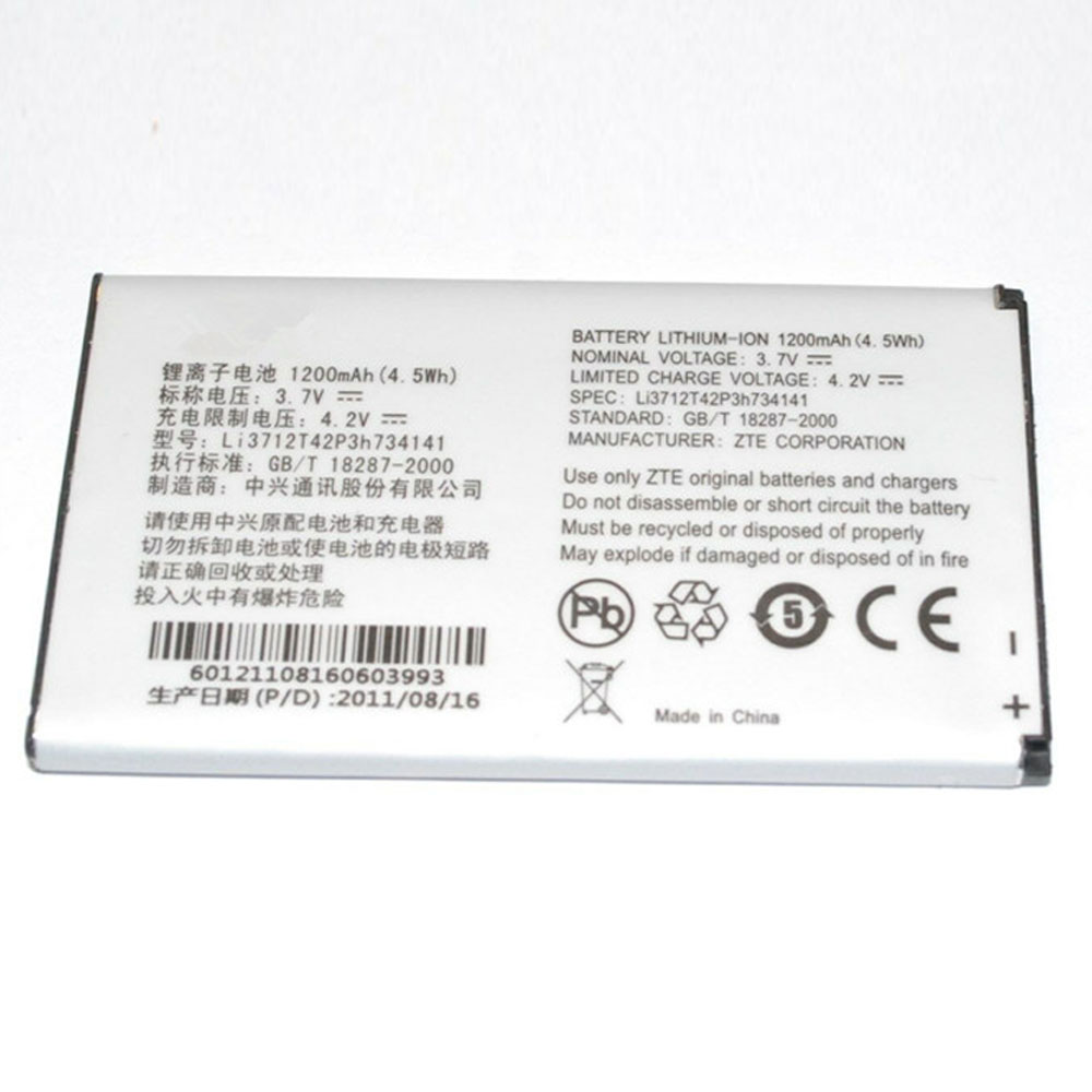 Li3712T42P3h734141 1200mAh/4.5WH 3.7V/4.2V batterie
