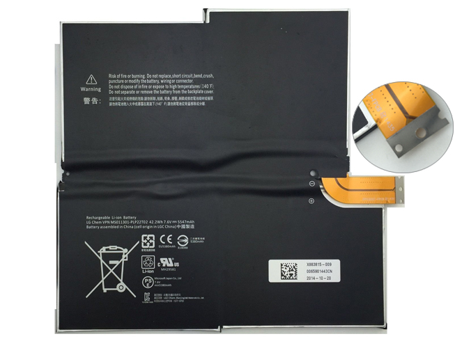 1577-9700 5547MAH/42.2WH 7.6V batterie