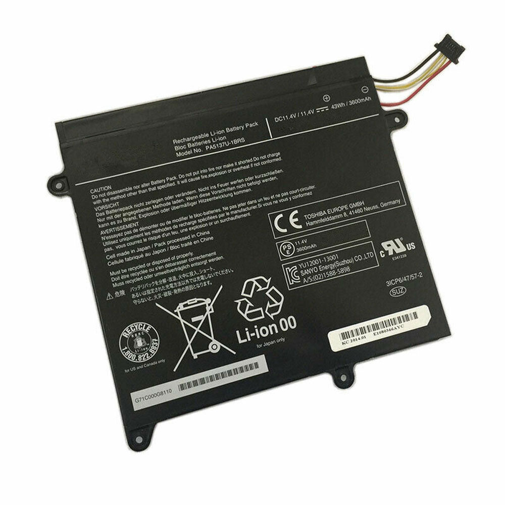 B 3600mAh/43Wh 11.4V batterie