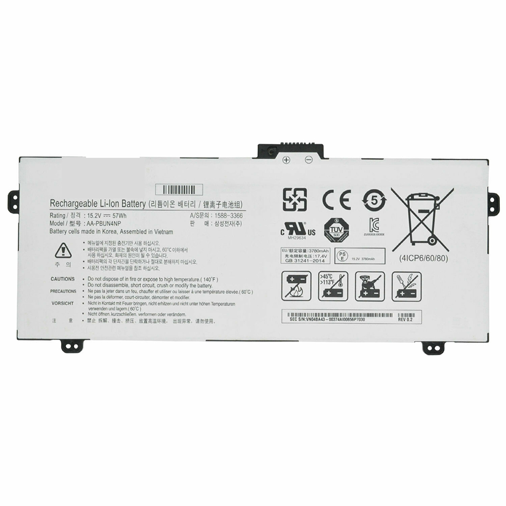 SAMSUNG 3780mAh/57WH 15.2V/17.4V batterie