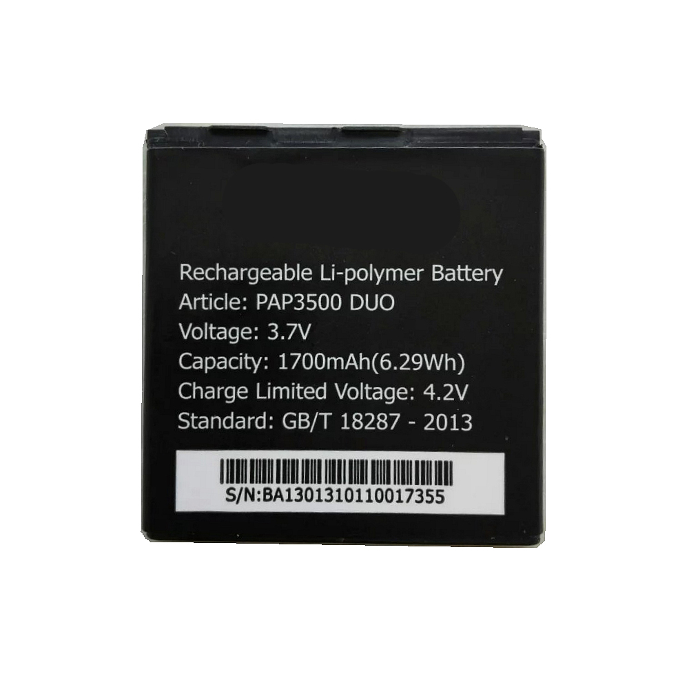 T 1700mAh/6.29WH 3.7V/4.2V batterie