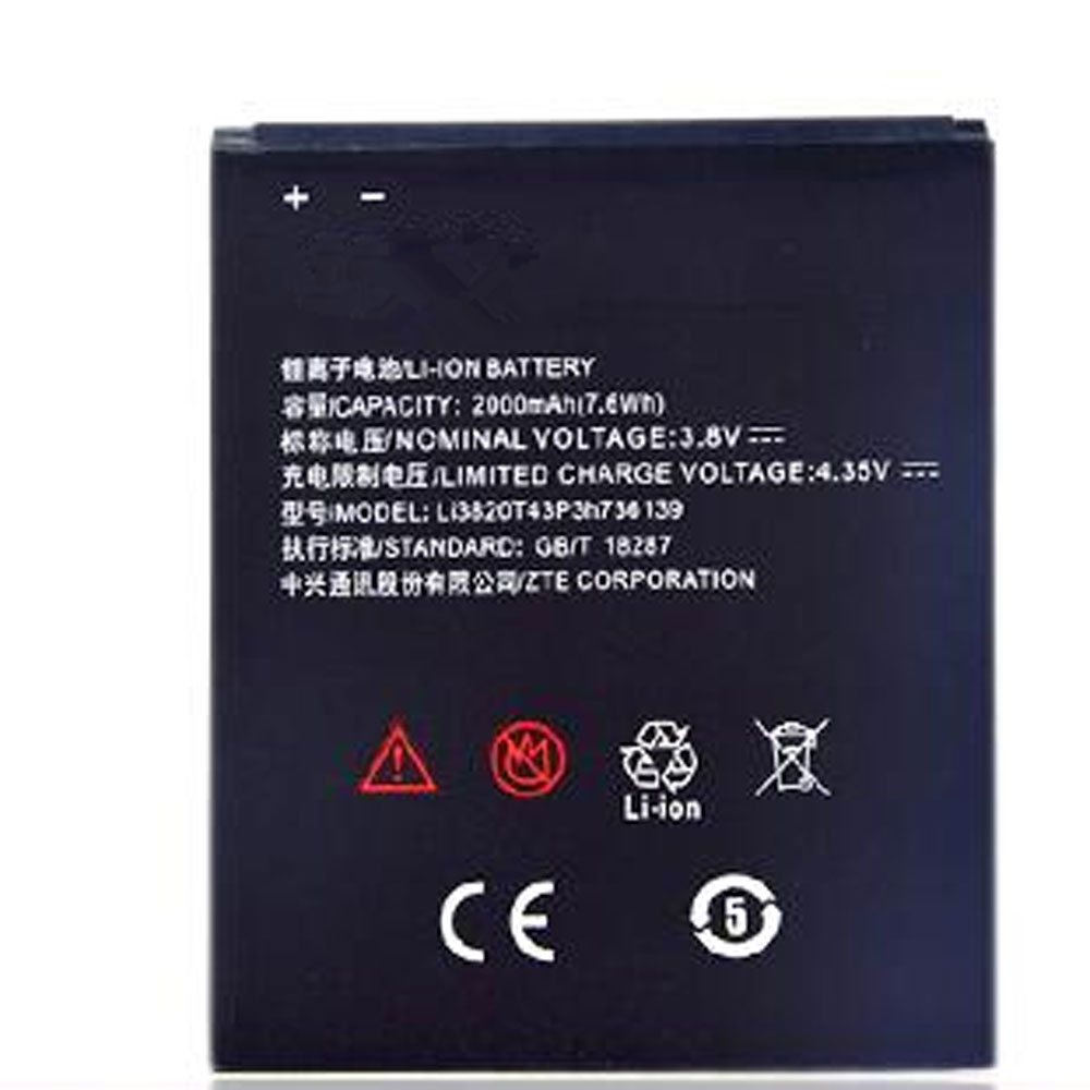 Li3820T43P3h736139 2000mAh/7.6WH 3.8V/4.35V batterie