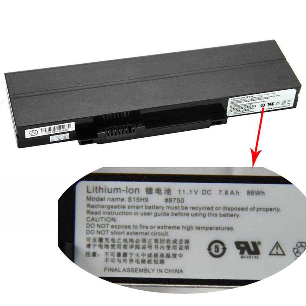 DuraBook R15 73Wh/6600mah 11.1V batterie