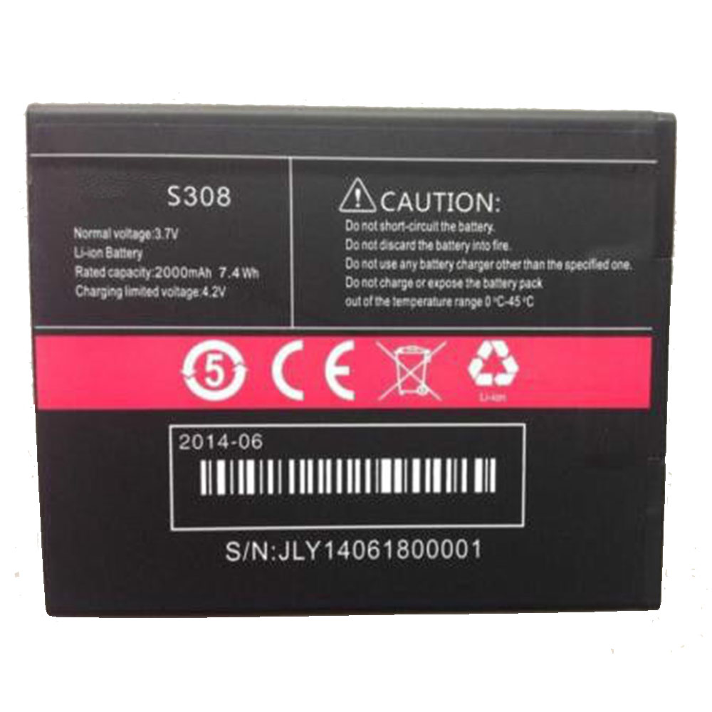 S308 2000mAh/7.4WH 3.7V/4.2V batterie