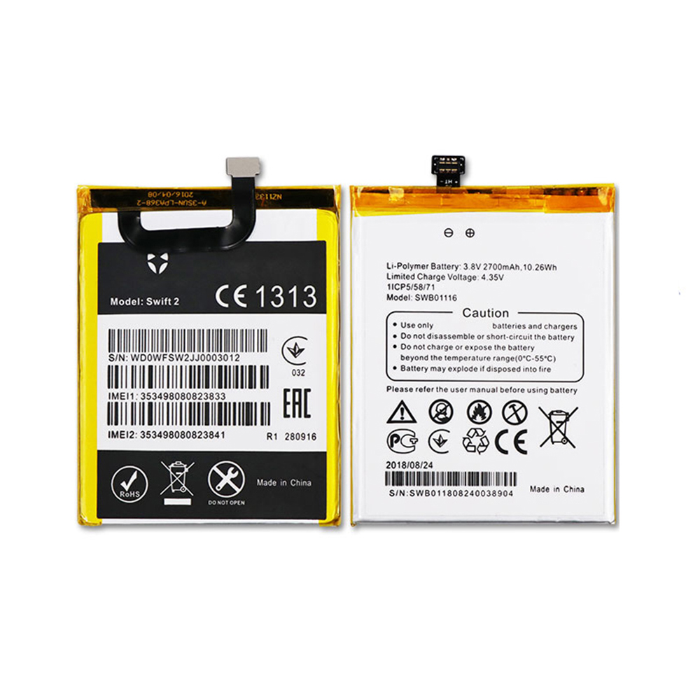 B 2700mAh/10.26WH 3.8V/4.35V batterie