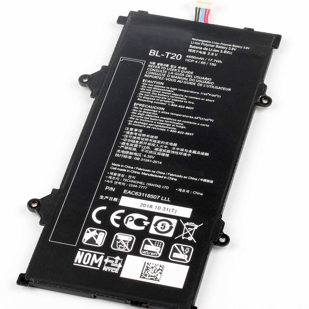 T 4650mAh/17.7WH 3.8V/4.35V batterie