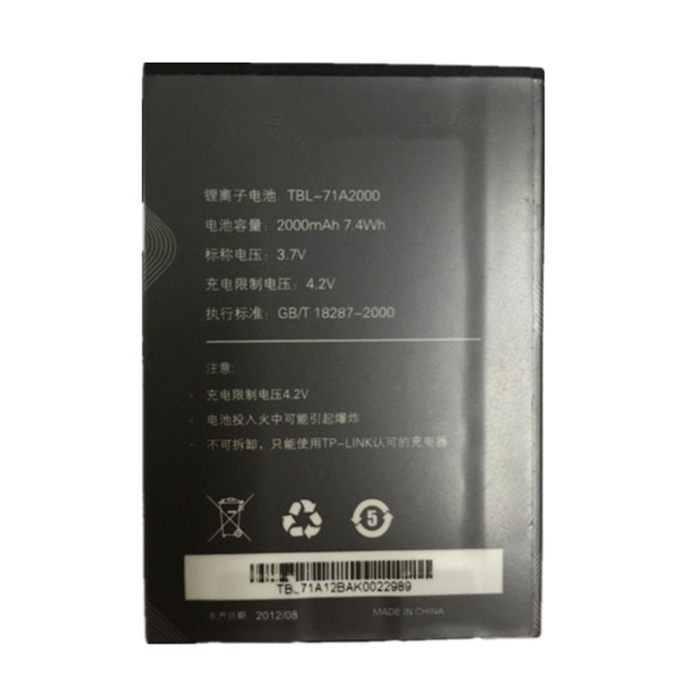 K 2000mAh/7.4WH 3.7V/4.2V batterie