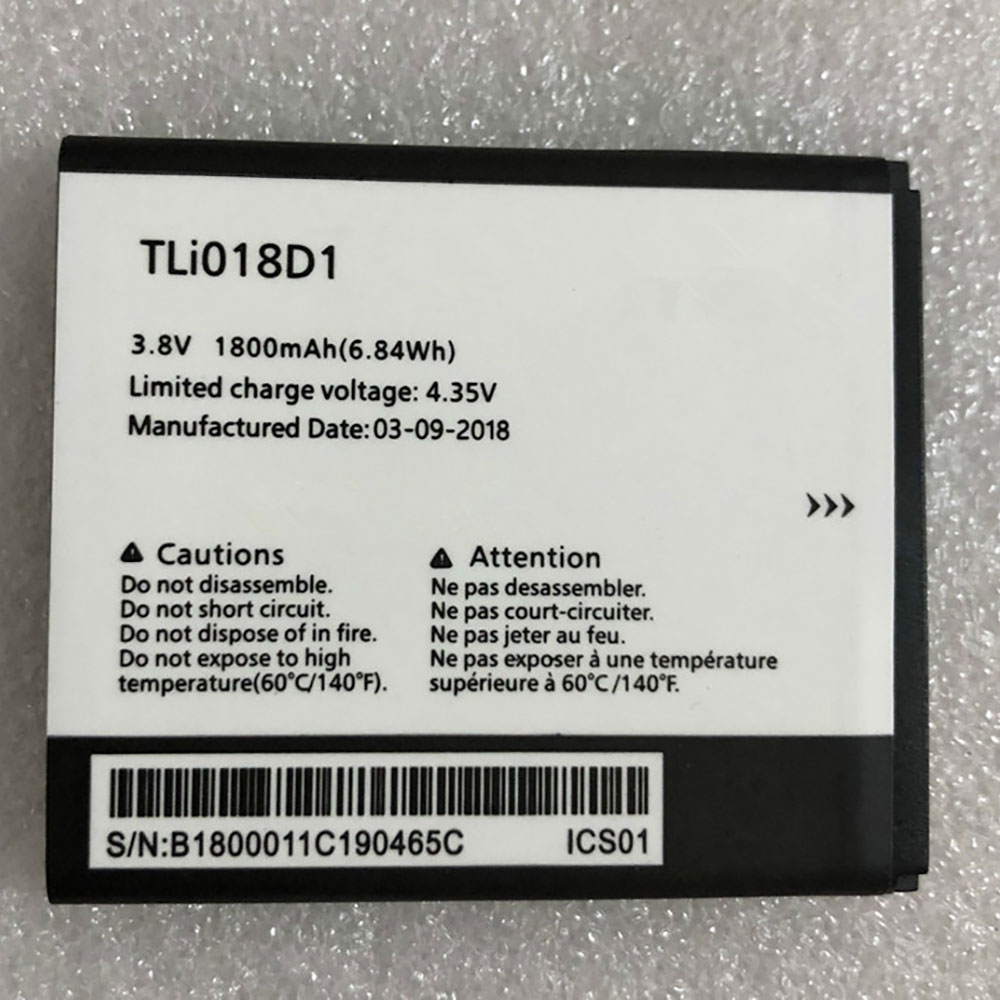 T 1800mAh/6.48WH 3.8V/4.35V batterie