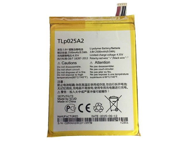 TLp025A2 2500MAH/9.5Wh 3.8V/4.35V batterie