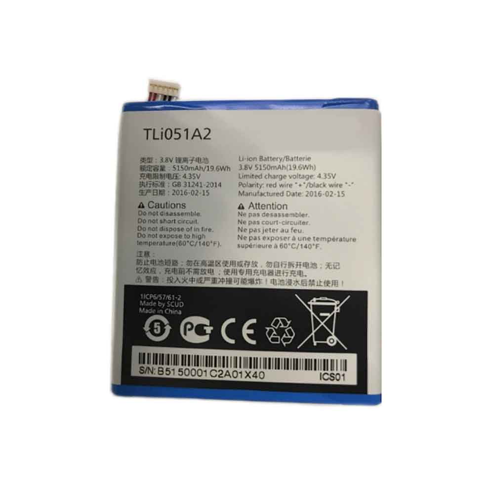 TX26C/alcatel batterie pc pour TLi051A2