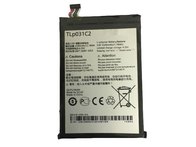 C2 3100MAH/11.78Wh 3.8V/4.35V batterie