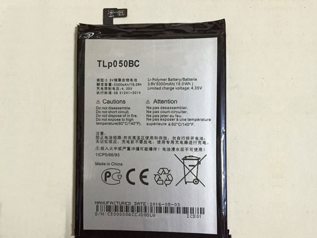 T 5000mAh/19.0WH 3.8V/4.35V batterie