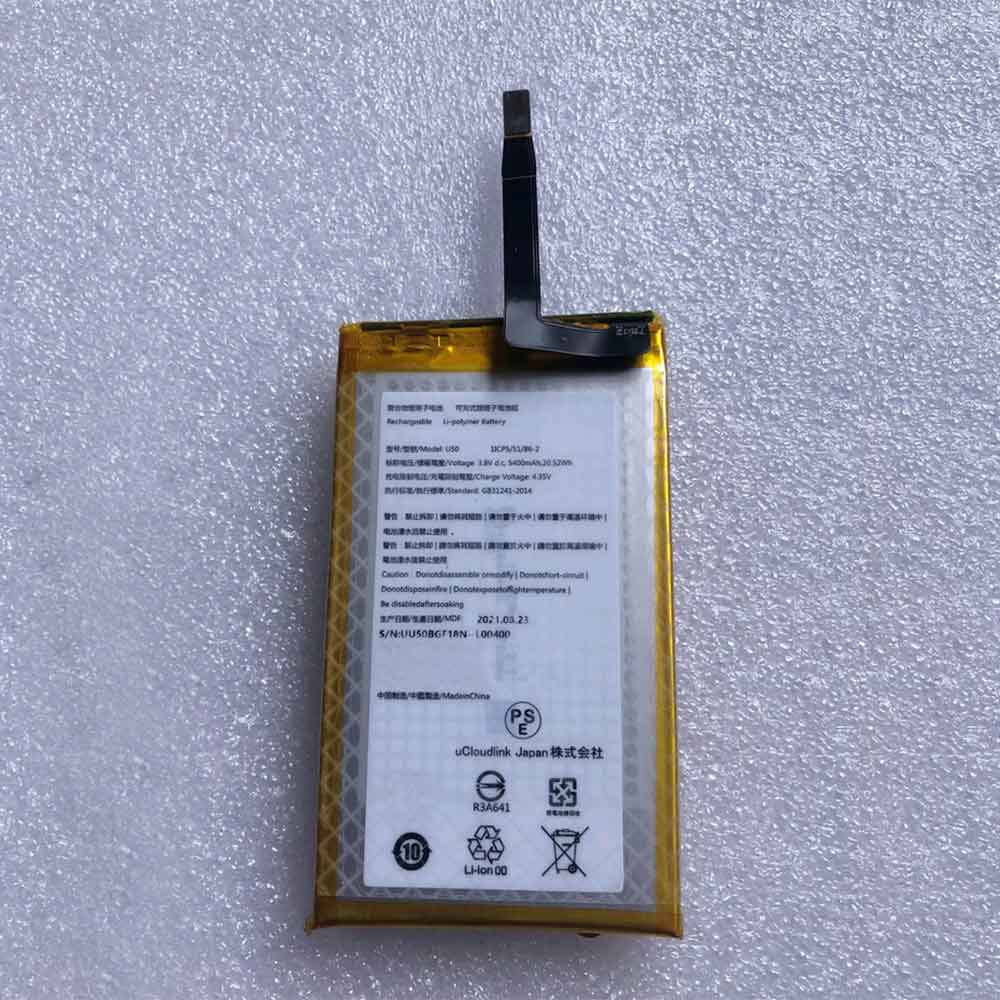 C 5400mAh 3.8V batterie
