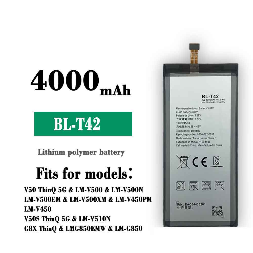 T 4000MAH/15.5Wh 3.87V 4.45V batterie