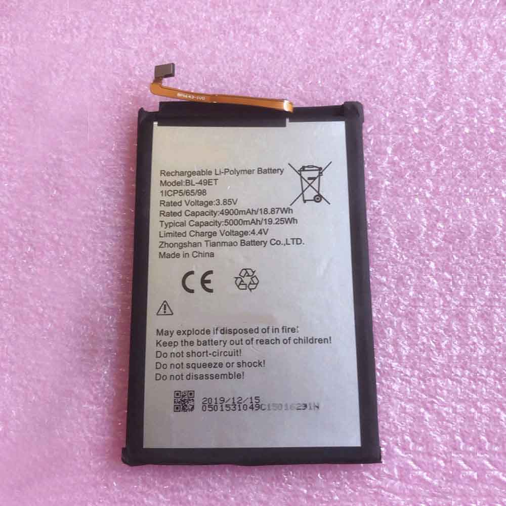 T 4900mAh 18.87WH 3.85V 4.4V batterie