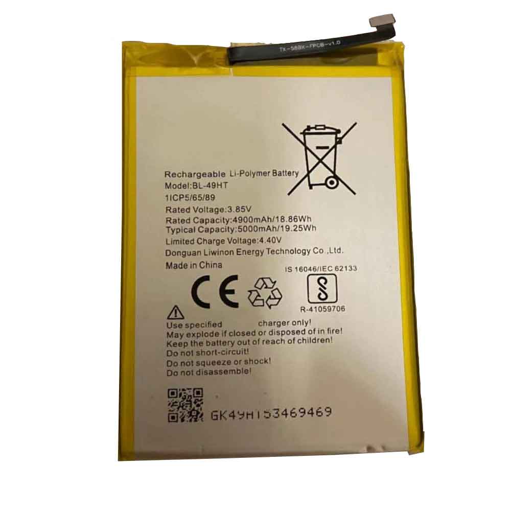 T 4900mAh/18.86WH 3.85V 4.4V batterie