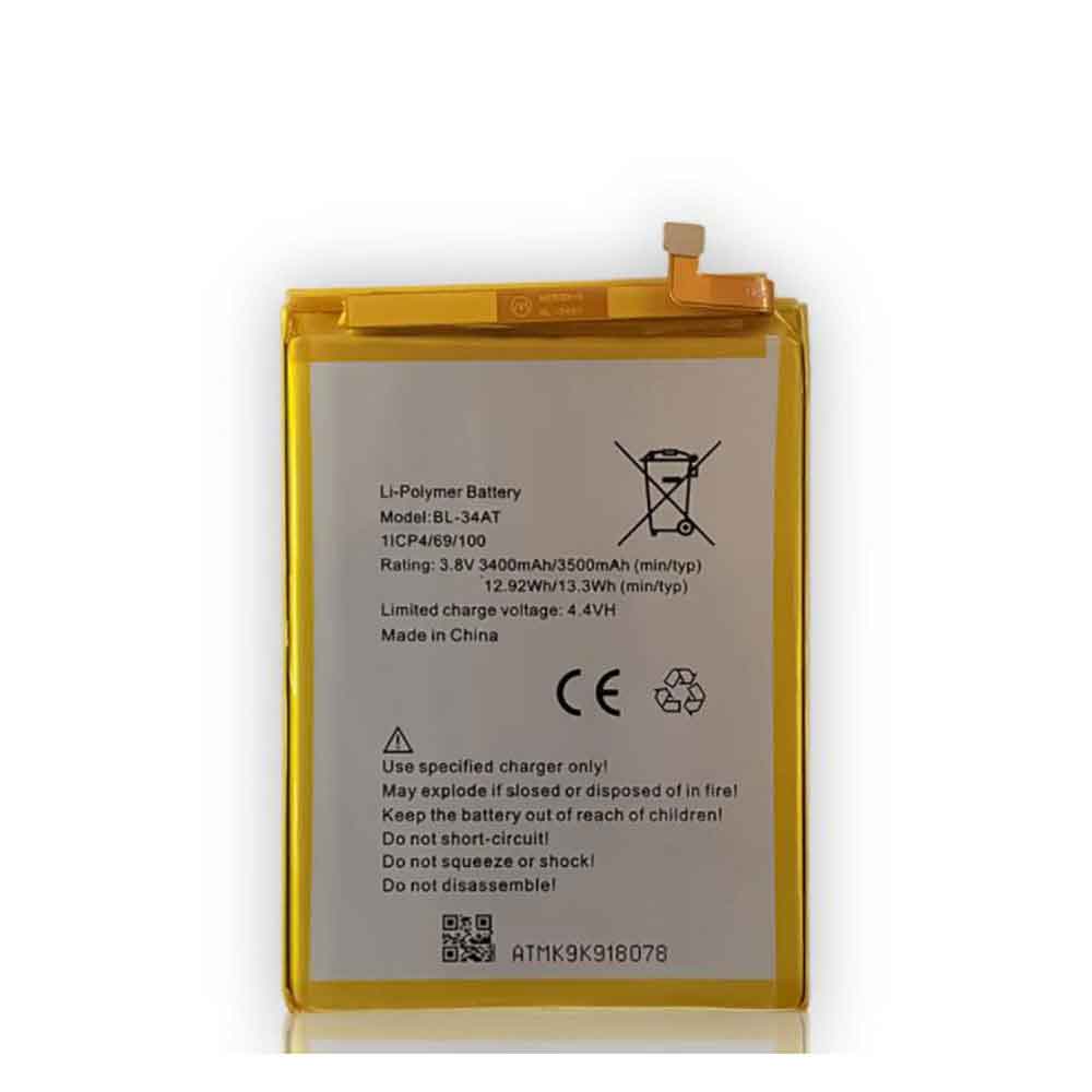 CN 3400mAh/12.92WH 3.8V 4.4V batterie