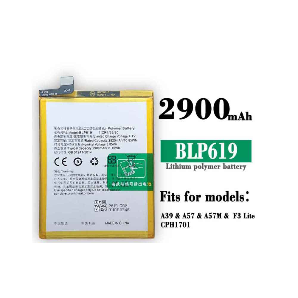 B 2820mAh/10.85WH 3.85V 4.4V batterie