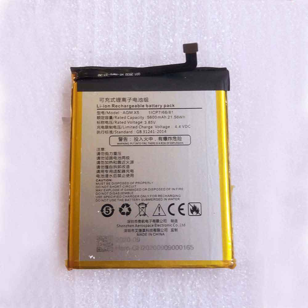 X5 5600mAh/21.56WH 3.85V 4.4V batterie