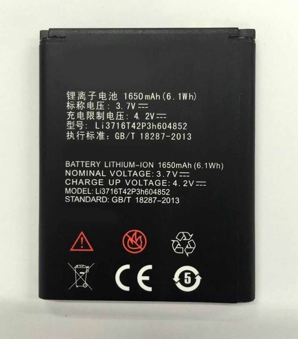 T 1650mAh/6.1WH 3.7V/4.2V batterie
